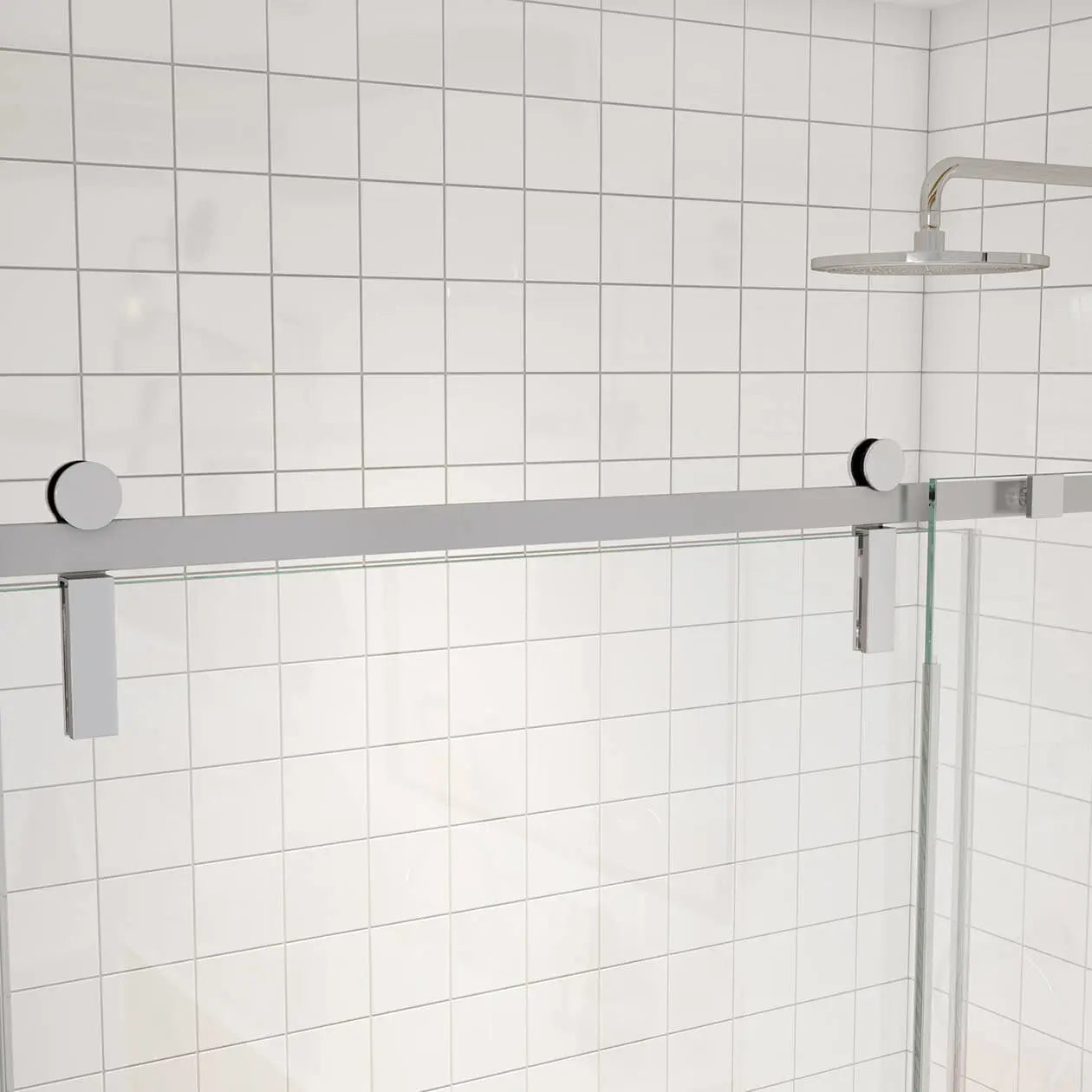 Maax Outback 43 ¼ - 46 ½ x 70 ½ in. 8mm Sliding Shower Door for Alcove Installation with Clear glass in Chrome 137680-900-084-000 - Plumbing Market