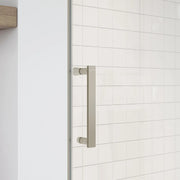 Maax Outback 55 ¼ - 58 ½ x 70 ½ in. 8mm Sliding Shower Door for Alcove Installation with Clear glass in Brushed Nickel 137681-900-305-000 - Plumbing Market