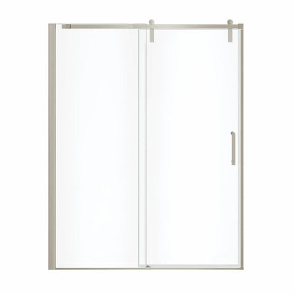 Maax Outback 55 ¼ - 58 ½ x 70 ½ in. 8mm Sliding Shower Door for Alcove Installation with Clear glass in Brushed Nickel 137681-900-305-000 - Plumbing Market