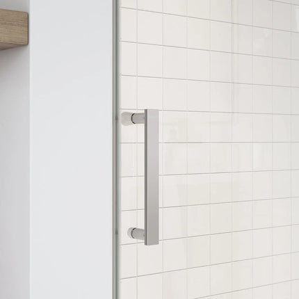 Maax Outback 55 ¼ - 58 ½ x 70 ½ in. 8mm Sliding Shower Door for Alcove Installation with Clear glass in Chrome 137681-900-084-000 - Plumbing Market
