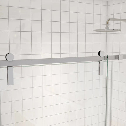 Maax Outback 55 ¼ - 58 ½ x 70 ½ in. 8mm Sliding Shower Door for Alcove Installation with Clear glass in Chrome 137681-900-084-000 - Plumbing Market