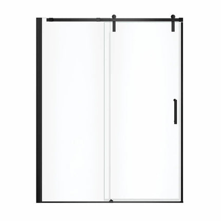 Maax Outback 55 ¼ - 58 ½ x 70 ½ in. 8mm Sliding Shower Door for Alcove Installation with Clear glass in Matte Black 137681-900-340-000 - Plumbing Market