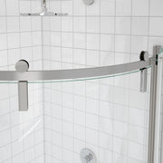 Maax Outback Round 36 x 36 x 75 5/8 in. 8mm Sliding Shower Door for Corner Installation with Clear glass in Chrome 139410-900-084-002 - Plumbing Market