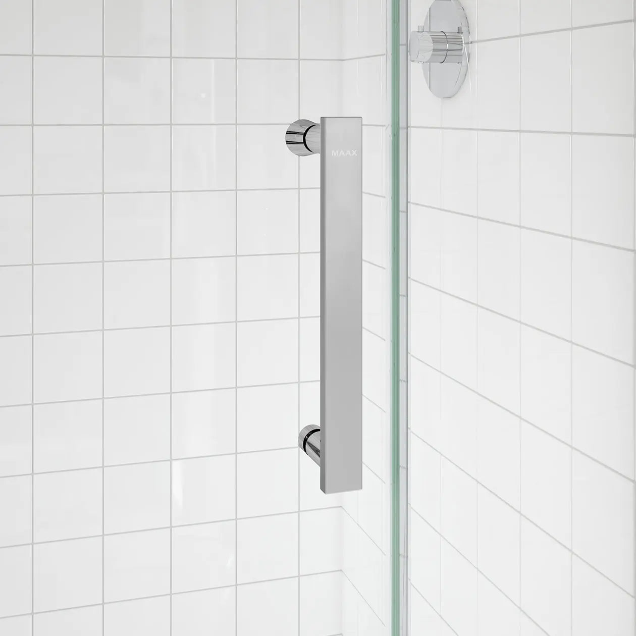 Maax Outback Round 36 x 36 x 75 5/8 in. 8mm Sliding Shower Door for Corner Installation with Clear glass in Chrome 139410-900-084-002 - Plumbing Market
