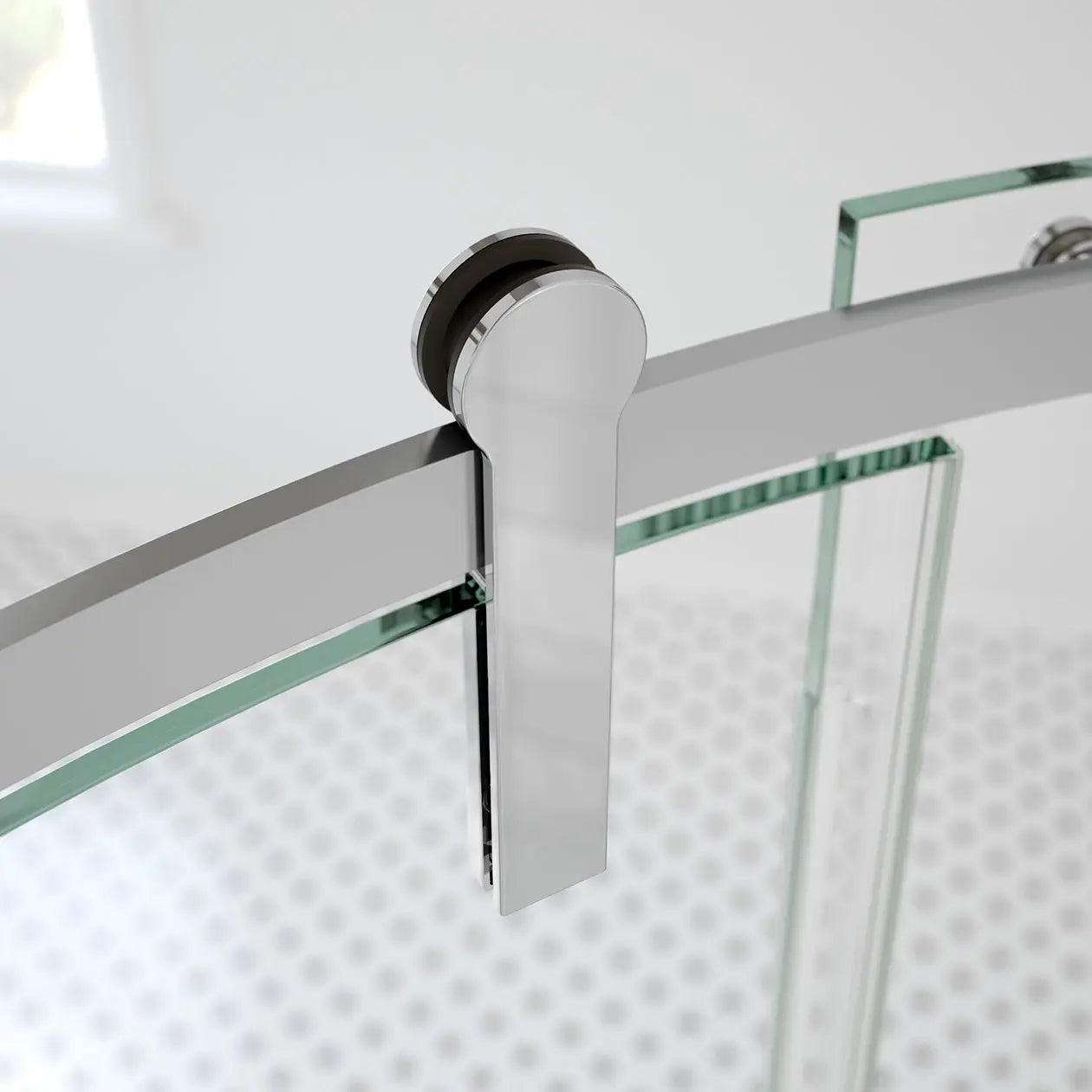 Maax Outback Round 36 x 36 x 75 5/8 in. 8mm Sliding Shower Door for Corner Installation with Clear glass in Chrome 139410-900-084-002 - Plumbing Market