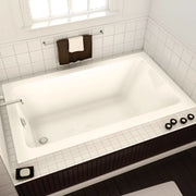Maax Pose 6030 Acrylic Drop-in End Drain Whirlpool Bathtub in White 101456-001-001-100 - Plumbing Market