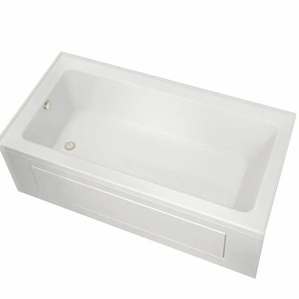 Maax Pose 6030 IF Acrylic Alcove Left-Hand Drain Aeroeffect Bathtub in White 106198-L-103-001 - Plumbing Market