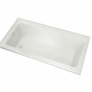 Maax Pose 6632 IF Acrylic Alcove Left-Hand Drain Combined Whirlpool & Aeroeffect Bathtub in White 106204-L-096-001 - Plumbing Market
