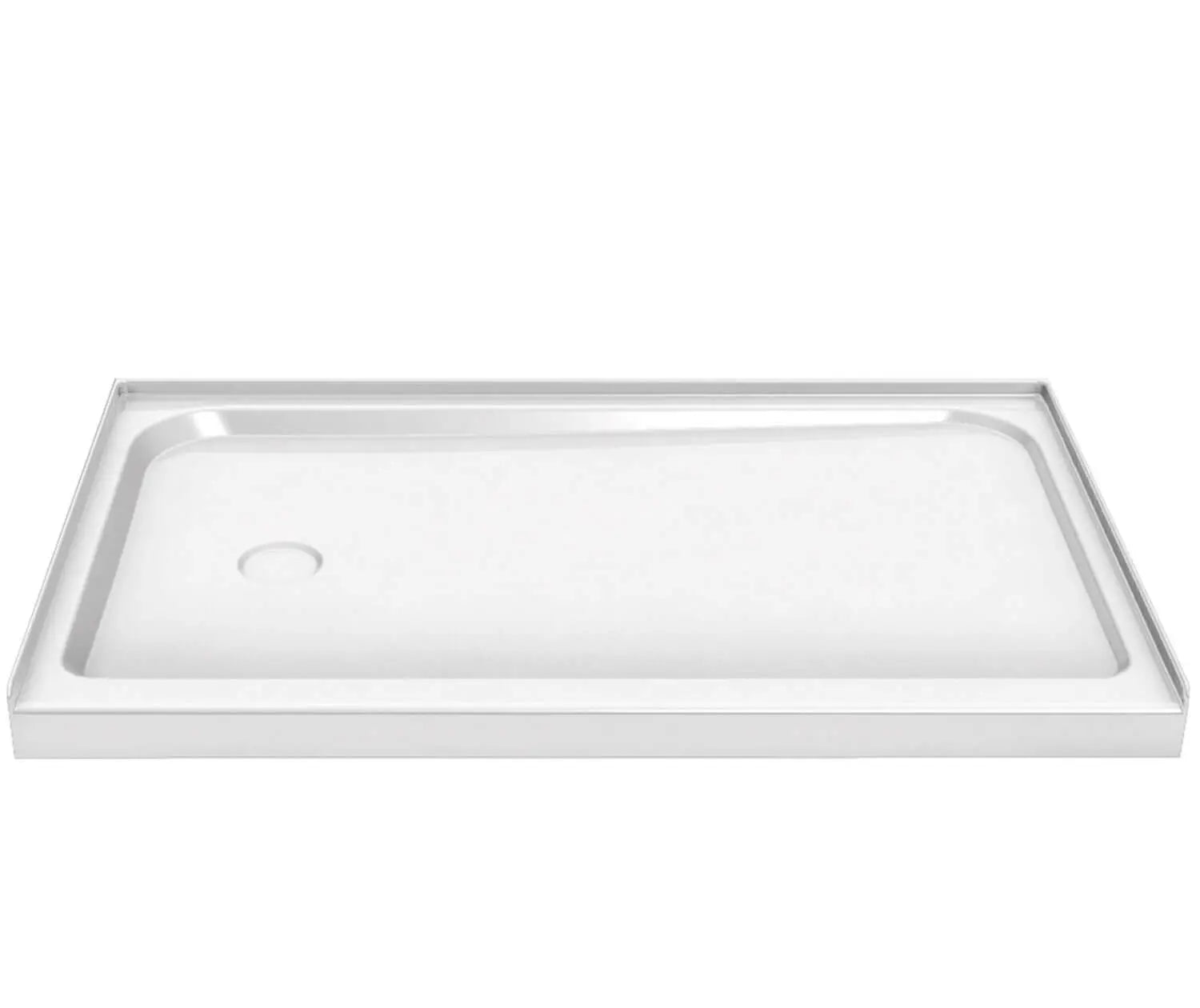 Maax Rectangular Base 6036 3 in. Acrylic Alcove Shower Base with Right-Hand Drain in White 105666-000-001-002 - Plumbing Market