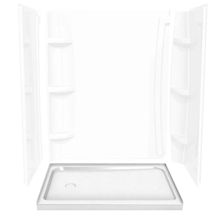 Maax Rectangular Base 6036 3 in. Acrylic Alcove Shower Base with Right-Hand Drain in White 105666-000-001-002 - Plumbing Market