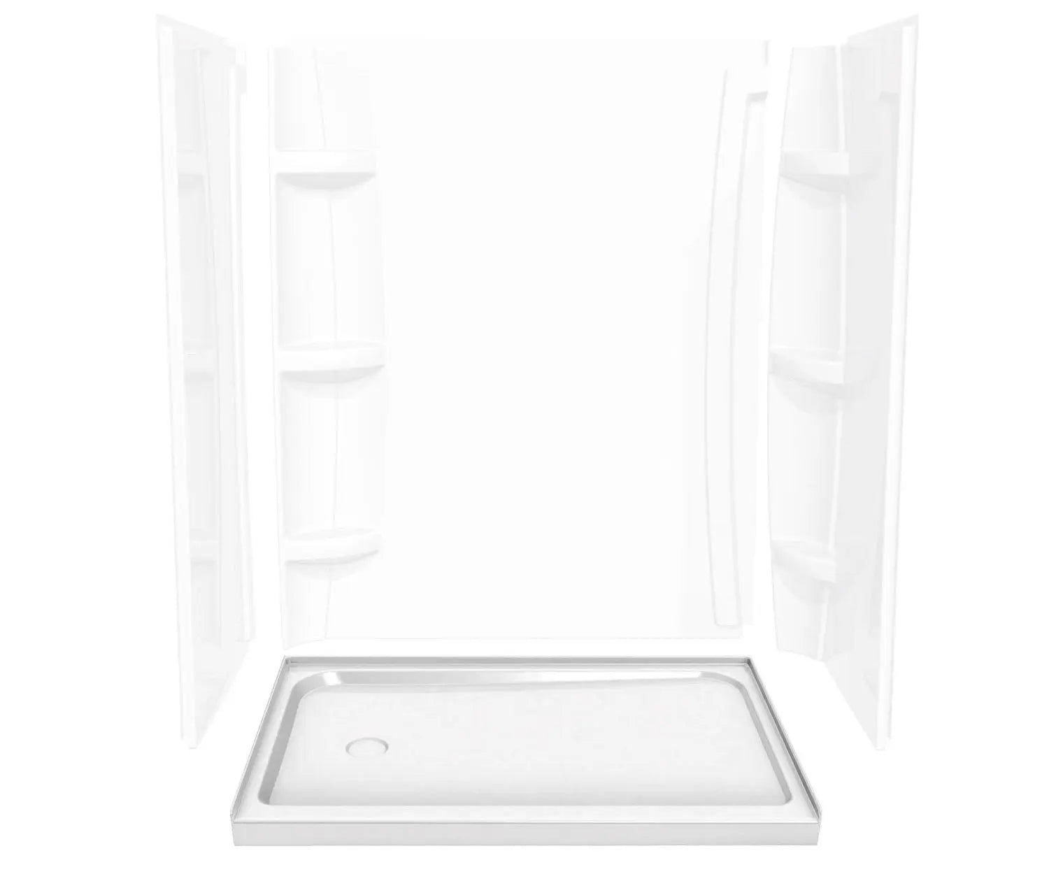 Maax Rectangular Base 6036 3 in. Acrylic Alcove Shower Base with Right-Hand Drain in White 105666-000-001-002 - Plumbing Market