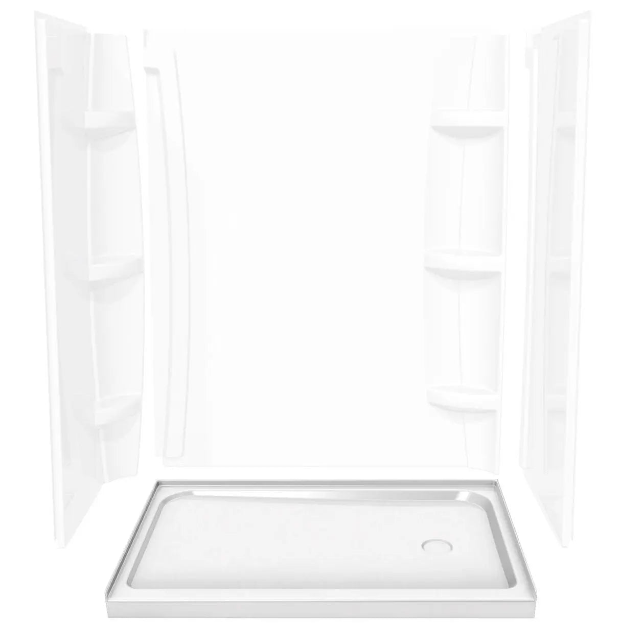 Maax Rectangular Base 6036 3 in. Acrylic Alcove Shower Base with Right-Hand Drain in White 105666-000-001-002 - Plumbing Market