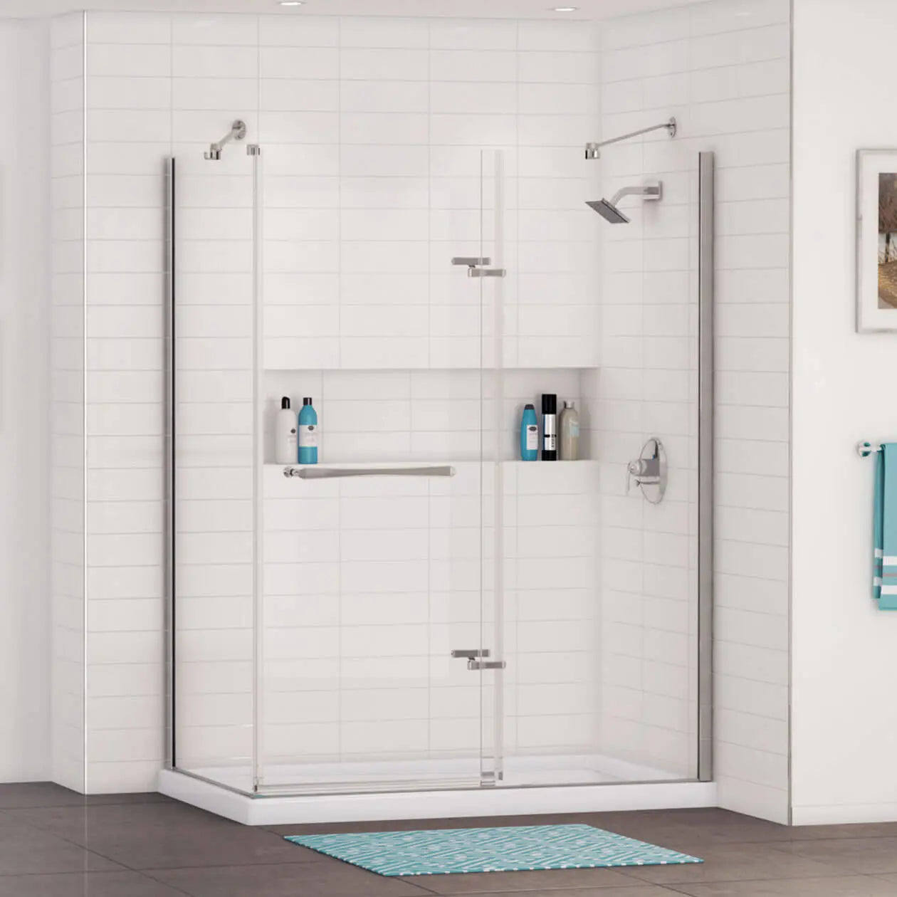 Maax Rectangular Base 6036 3 in. Acrylic Corner Left or Right Shower Base with Right-Hand Drain in White 105594-000-001-002 - Plumbing Market