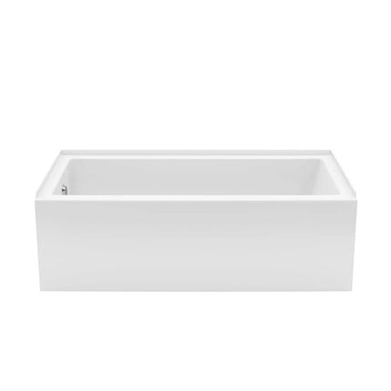 Maax Rubix 6032 Acrylic Alcove Right-Hand Drain Bathtub in White 105705-000-001-002 - Plumbing Market