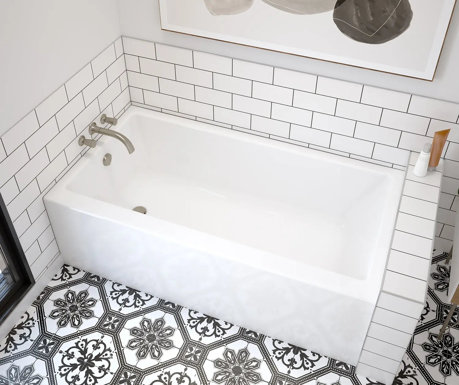 Maax Rubix 60x30 AFR Acrylic Alcove Left-Hand Drain Bathtub in White - Plumbing Market