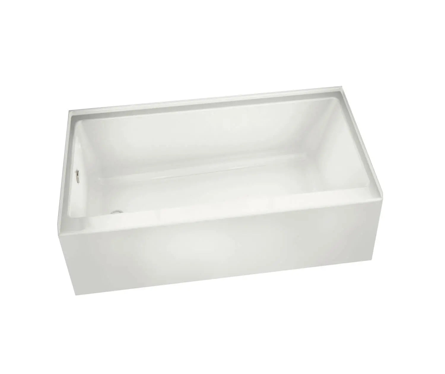 Maax Rubix 6632 AFR Acrylic Alcove Right-Hand Drain Bathtub in White 105734-000-001-102 - Plumbing Market