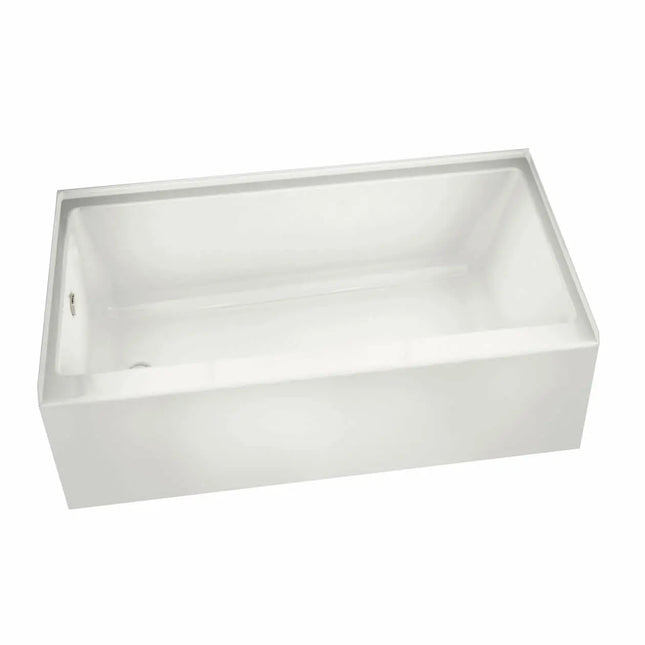Maax Rubix 6632 AFR Acrylic Alcove Right-Hand Drain Bathtub in White 105734-000-001-102 - Plumbing Market