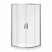 Maax Sakura Acrylic Shower Kit in White with Clear glass  in Chrome 106540-900-084-000 - Plumbing Market