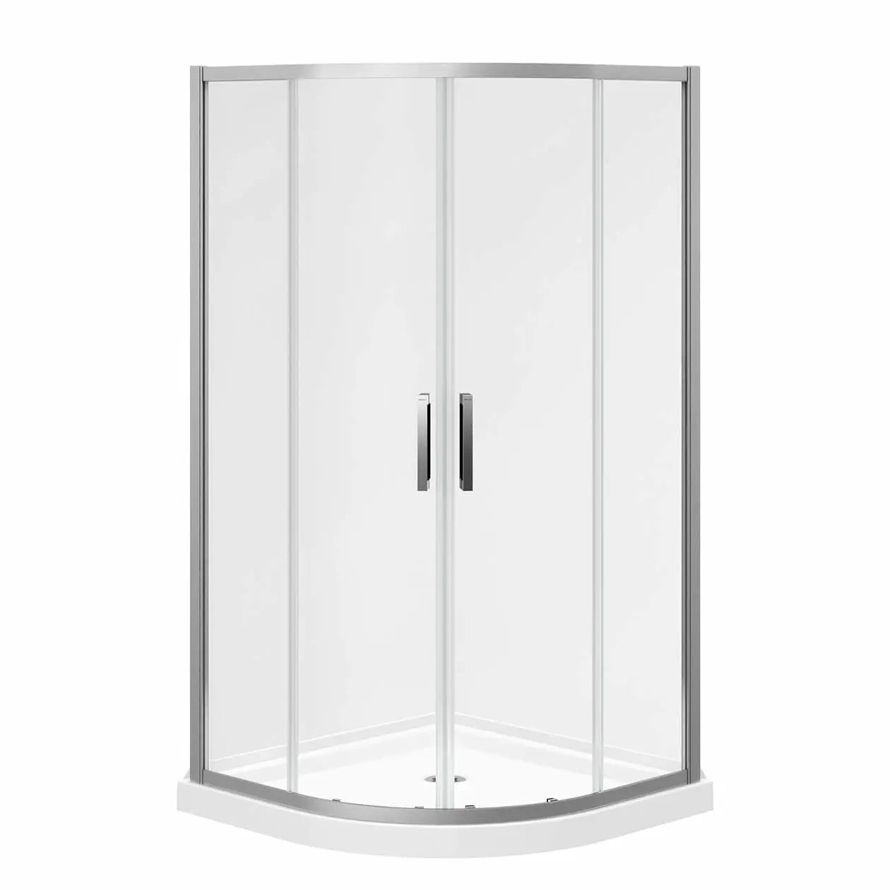 Maax Sakura Acrylic Shower Kit in White with Clear glass  in Chrome 106540-900-084-000 - Plumbing Market