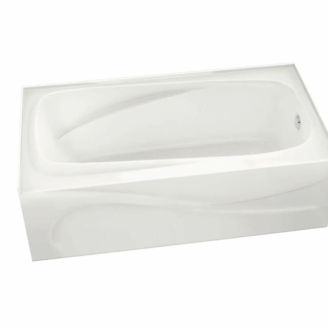 Maax Santorini 60 x 32 Acrylic Alcove Left-Hand Drain Combined Hydrosens & Aerosens Bathtub in White 105231-L-109-001 - Plumbing Market