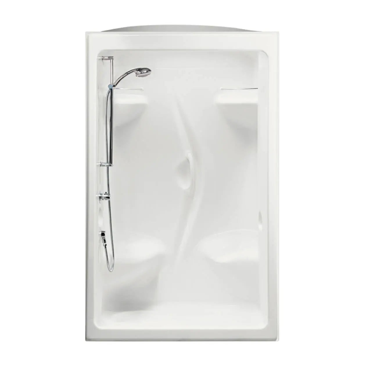 Maax Stamina 48-I 51 x 36 Acrylic Alcove Center Drain One-Piece Shower in White 101139-000-001-100 - Plumbing Market