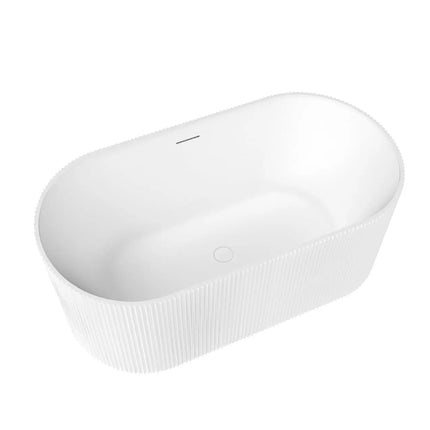 Maax Tori 5932 Acrylic Freestanding Center Drain Bathtub in Matte White - Plumbing Market