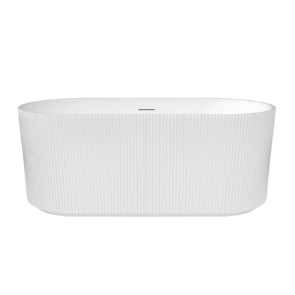Maax Tori 5932 Acrylic Freestanding Center Drain Bathtub in Matte White - Plumbing Market