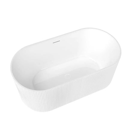 Maax Tori 5932 Acrylic Freestanding Center Drain Bathtub in White Gloss - Plumbing Market