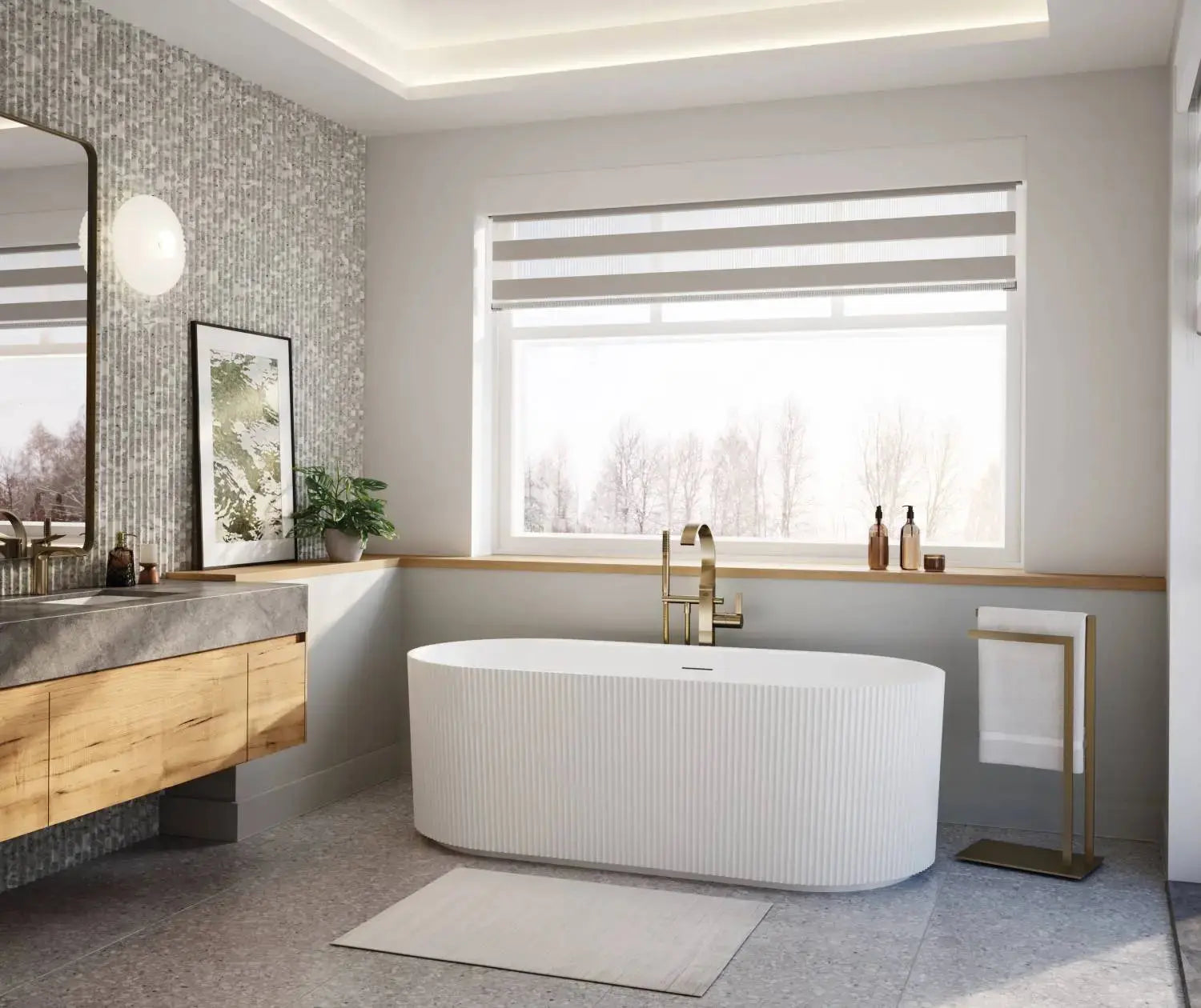Maax Tori 6732 Acrylic Freestanding Center Drain Bathtub in Gloss White - Plumbing Market