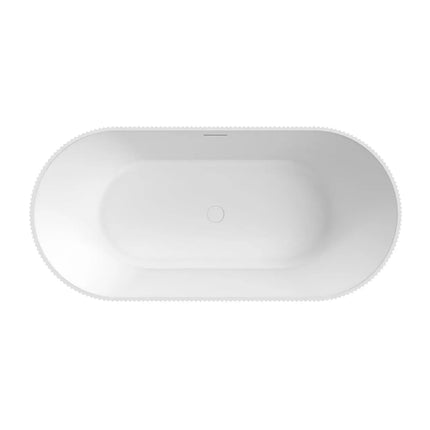 Maax Tori 6732 Acrylic Freestanding Center Drain Bathtub in Matte White - Plumbing Market
