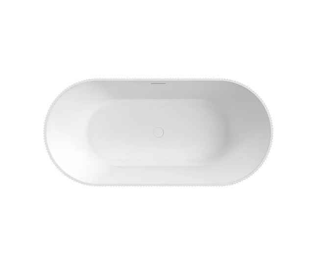 Maax Tori 6732 Acrylic Freestanding Center Drain Bathtub in Matte White - Plumbing Market