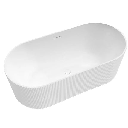 Maax Tori 6732 Acrylic Freestanding Center Drain Bathtub in Matte White - Plumbing Market