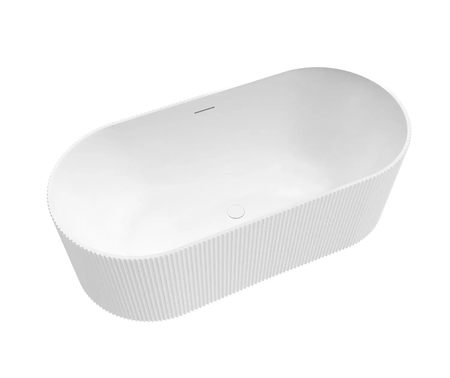 Maax Tori 6732 Acrylic Freestanding Center Drain Bathtub in Matte White - Plumbing Market