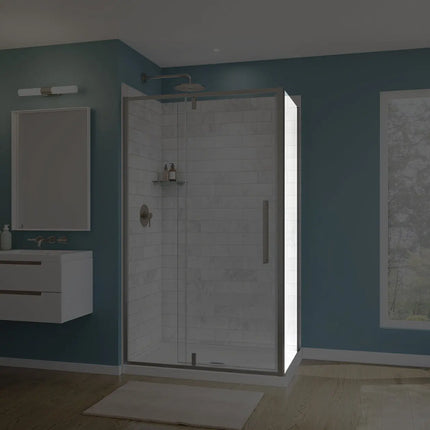 Maax Uptown Return Panel for 32 in. Base with Clear glass in Brushed Nickel 135327-900-305-000 - Plumbing Market