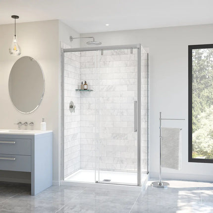 Maax Uptown Return Panel for 32 in. Base with Clear glass in Chrome 135327-900-084-000 - Plumbing Market