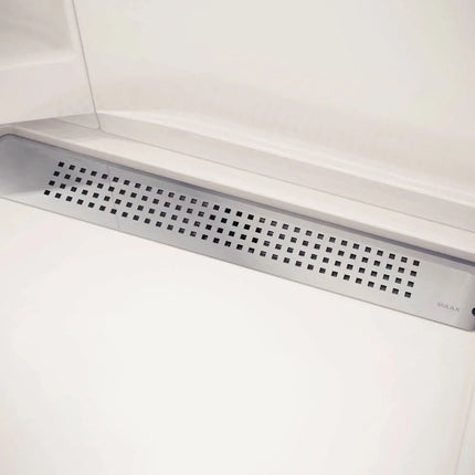 Maax Urbano II 34 x 42 Acrylic Center Drain Shower Kit in White with Clear glass  in Chrome 300010-900-084-000 - Plumbing Market