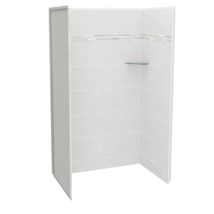 Maax Utile 4832 Composite Direct-to-Stud Three-Piece Alcove Shower Wall Kit in Origin Arctik 107455-300-524 - Plumbing Market