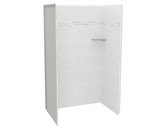 Maax Utile 4832 Composite Direct-to-Stud Three-Piece Alcove Shower Wall Kit in Origin Arctik 107455-300-524 - Plumbing Market