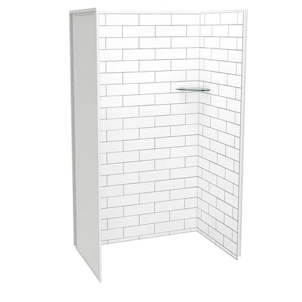 Maax Utile 4836 Composite Direct-to-Stud Three-Piece Alcove Shower Wall Kit in Metro Tux 107460-306-513 - Plumbing Market