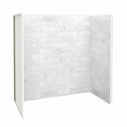 Maax Utile 6032 Composite Direct-to-Stud Three-Piece Tub Wall Kit in Marble Carrara 103418-307-508 - Plumbing Market