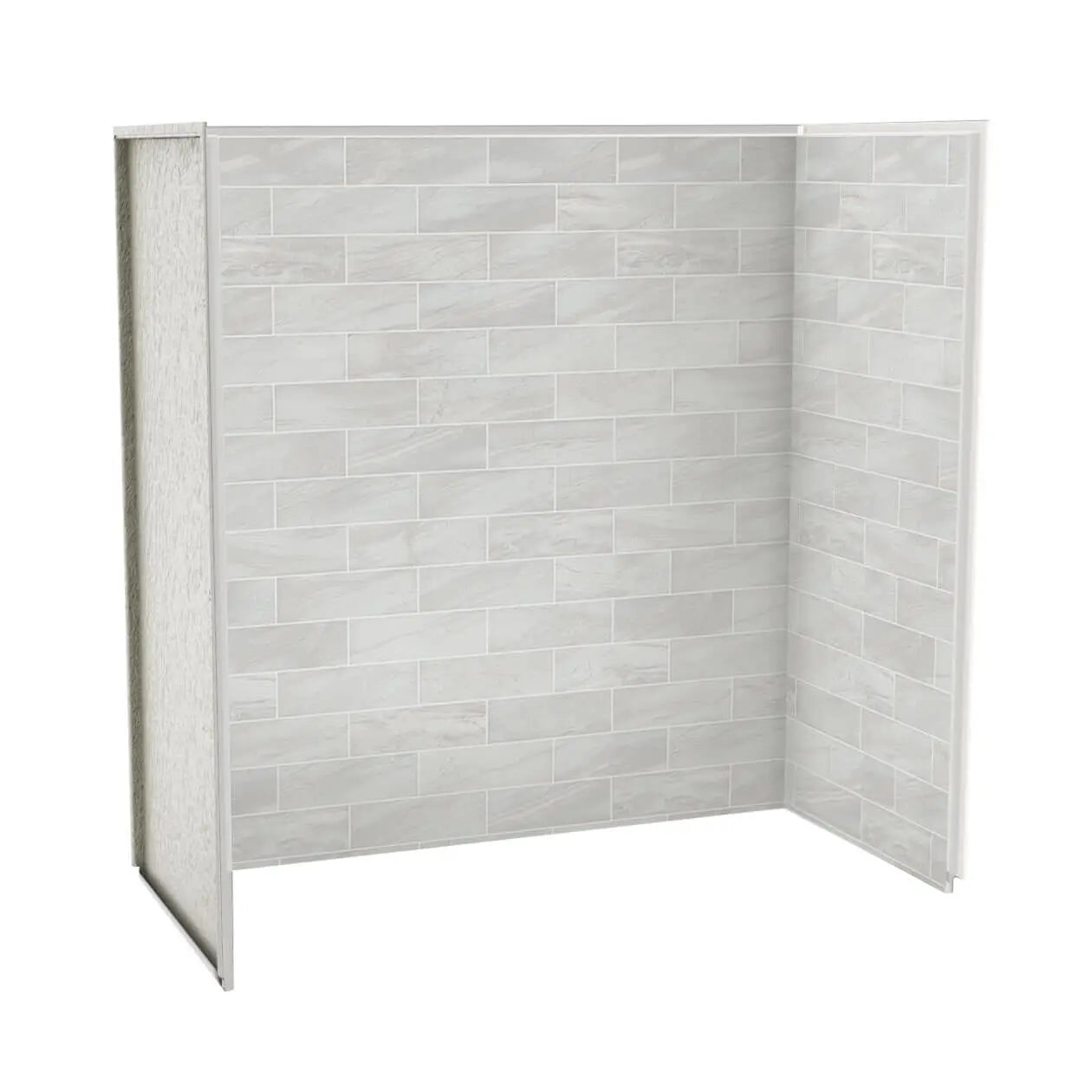 Maax Utile 6032 Composite Direct-to-Stud Three-Piece Tub Wall Kit in Organik Permafrost 103418-312-504 - Plumbing Market