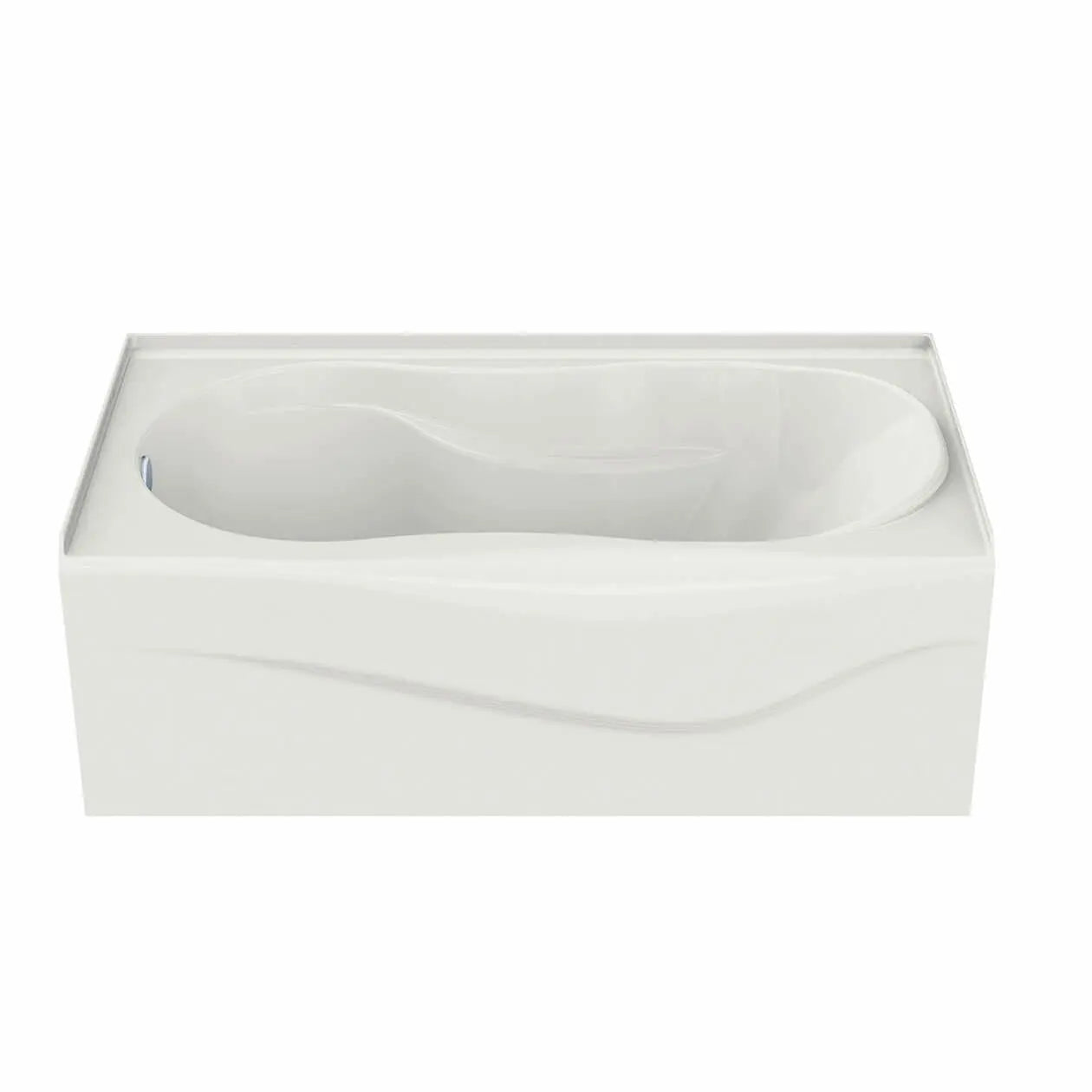 Maax Vichy 6032 Acrylic Alcove Left-Hand Drain Combined Whirlpool & Aeroeffect Bathtub in White 102941-L-096-001 - Plumbing Market