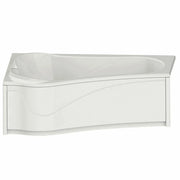 Maax Vichy 6043 ASY Acrylic Corner Left-Hand Drain Combined Whirlpool & Aeroeffect Bathtub in White 102937-L-096-001 - Plumbing Market