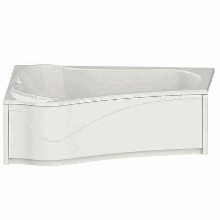 Maax Vichy 6043 ASY Acrylic Corner Right-Hand Drain Whirlpool Bathtub in White 102937-R-001-001 - Plumbing Market
