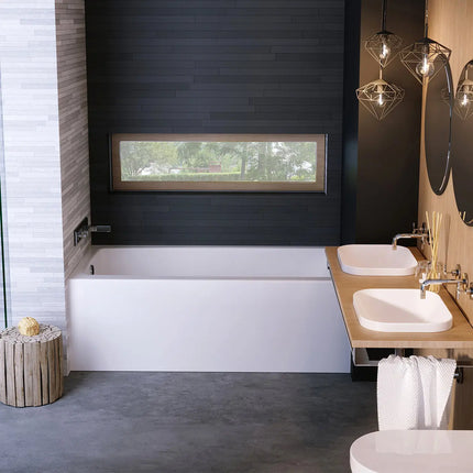 Mackenzie 6030 AcrylX Alcove Left-Hand Drain Bathtub in White - Plumbing Market