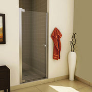 Madono 24 ½-26 ½ x 67 in. 6 mm Pivot Shower Door for Alcove Installation with Clear glass in Chrome - Plumbing Market