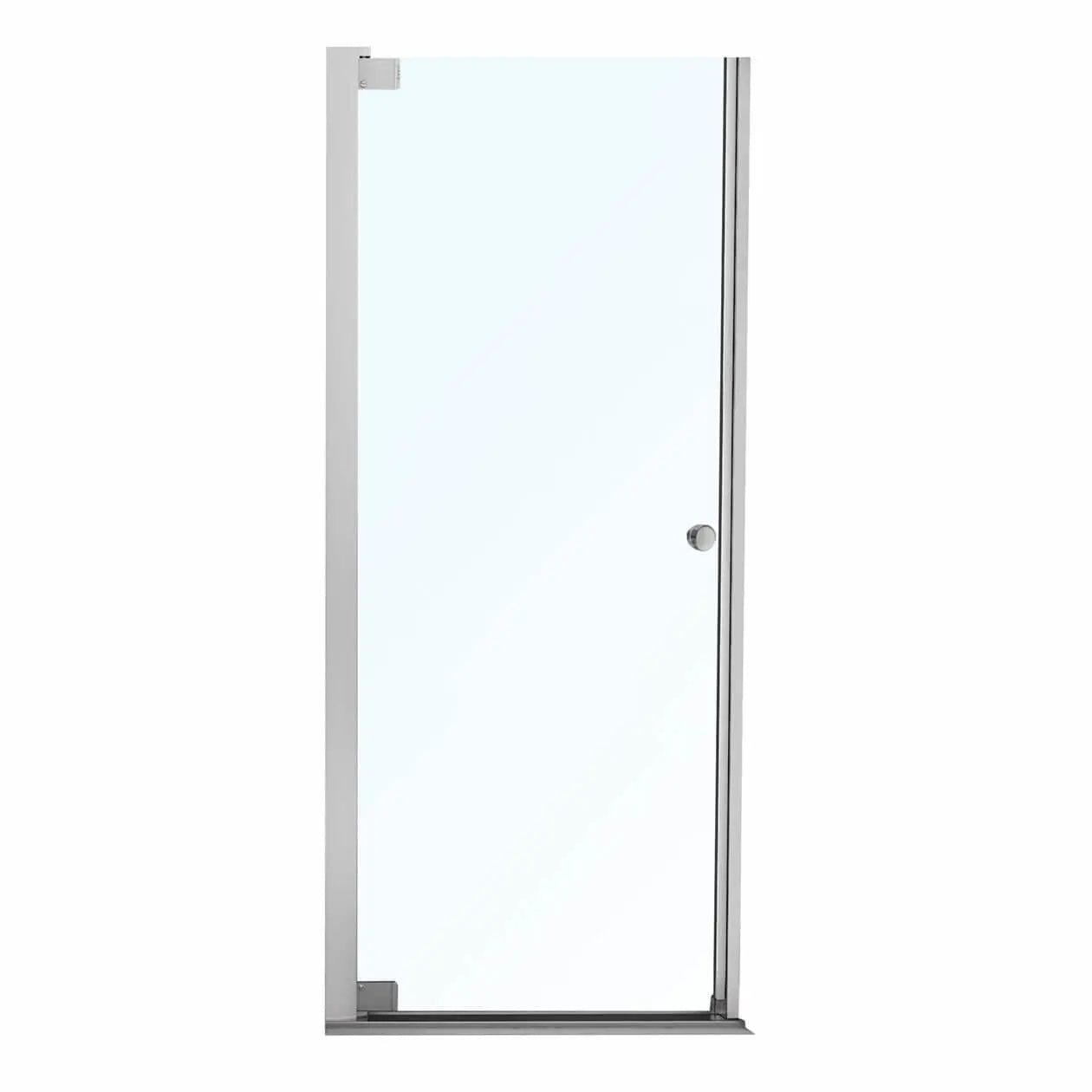 Madono 34 ½-36 ½ x 67 in. 6 mm Pivot Shower Door for Alcove Installation with Clear glass in Chrome - Plumbing Market