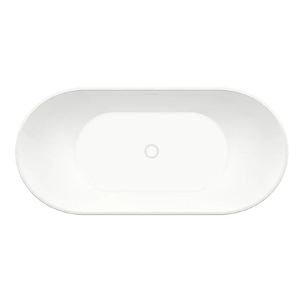 Mahaba 60 x 29 Acrylic Freestanding Oval Center Drain Bathtub in White - Plumbing Market