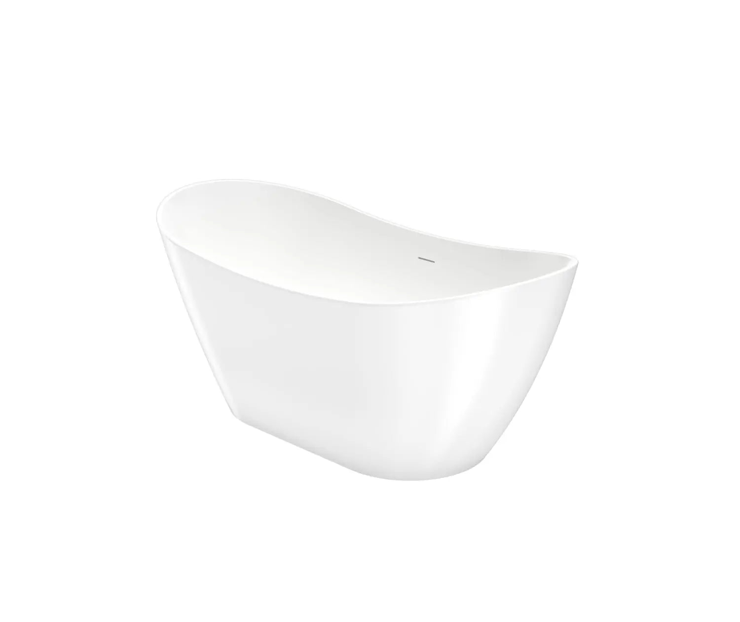 Mahaba 60 x 29 Acrylic Freestanding Oval Center Drain Bathtub in White - Plumbing Market