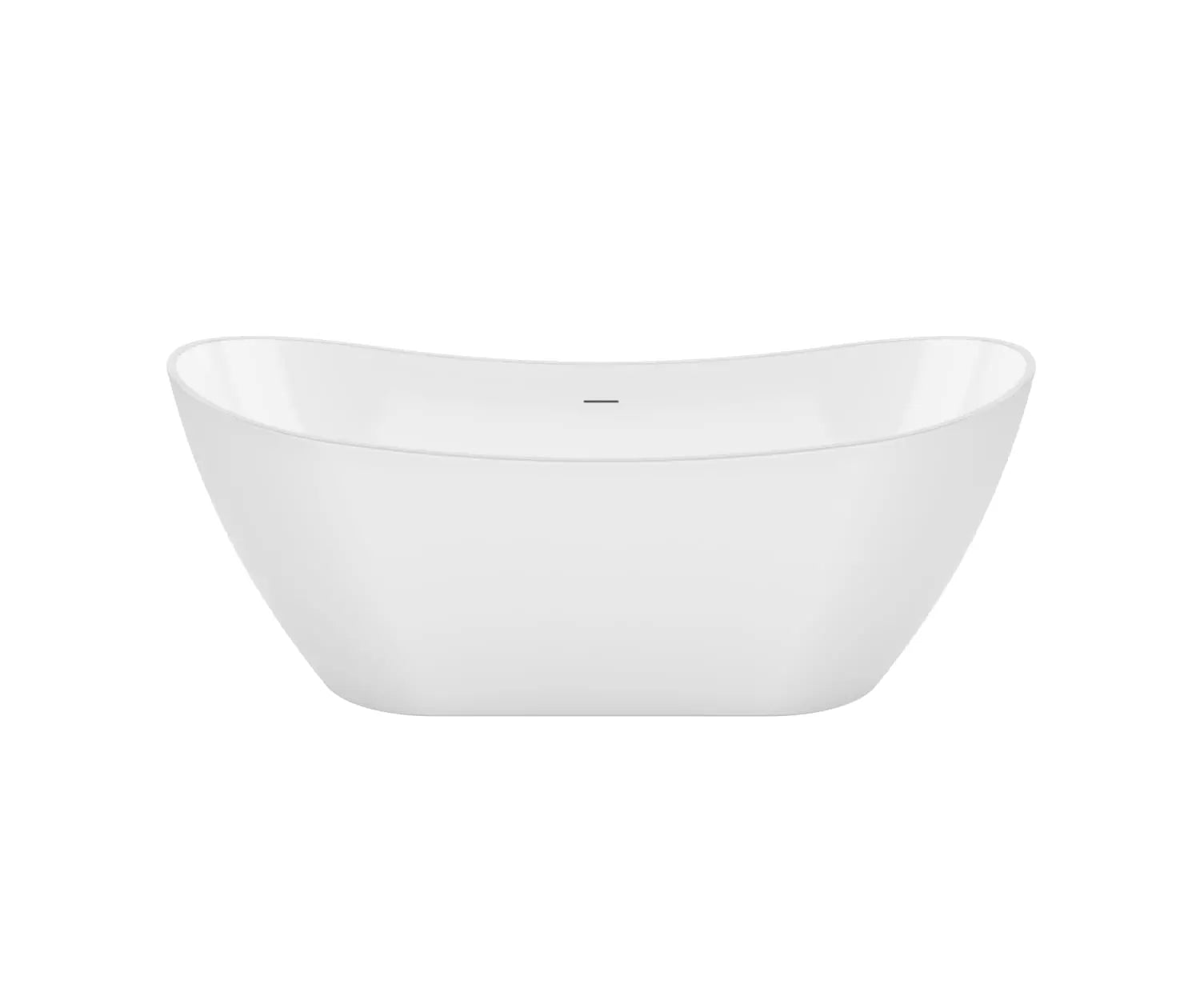 Mahaba 67 x 29 Acrylic Freestanding Oval Center Drain Bathtub in White - Plumbing Market